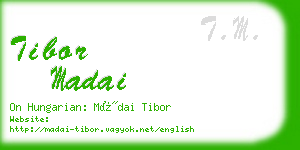 tibor madai business card